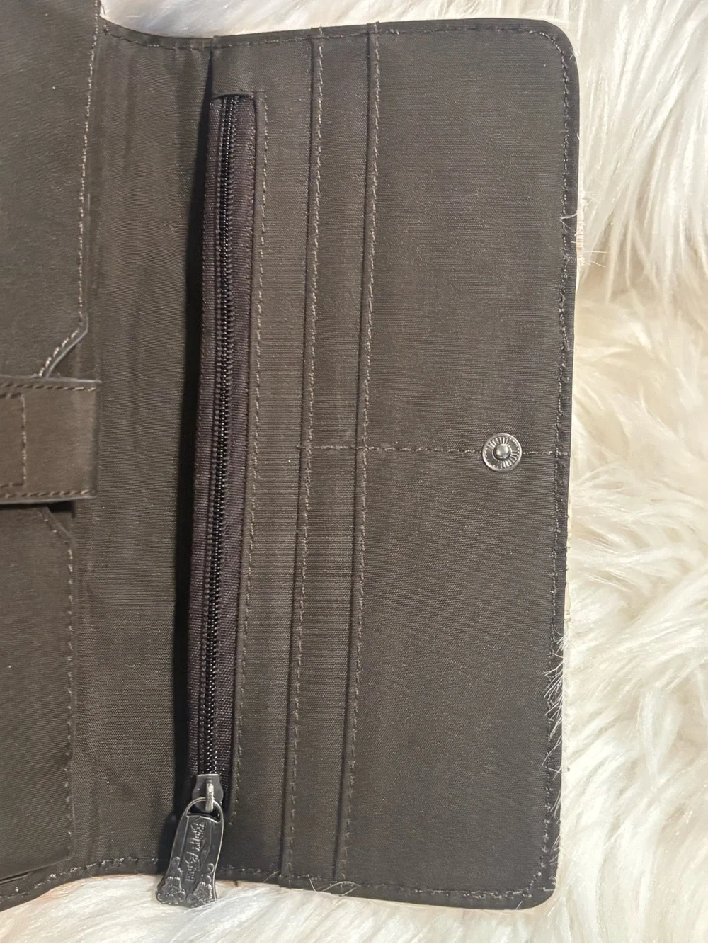 Trinity Ranch Hair On Western Wallet Wristlet Studded Fur Preloved
